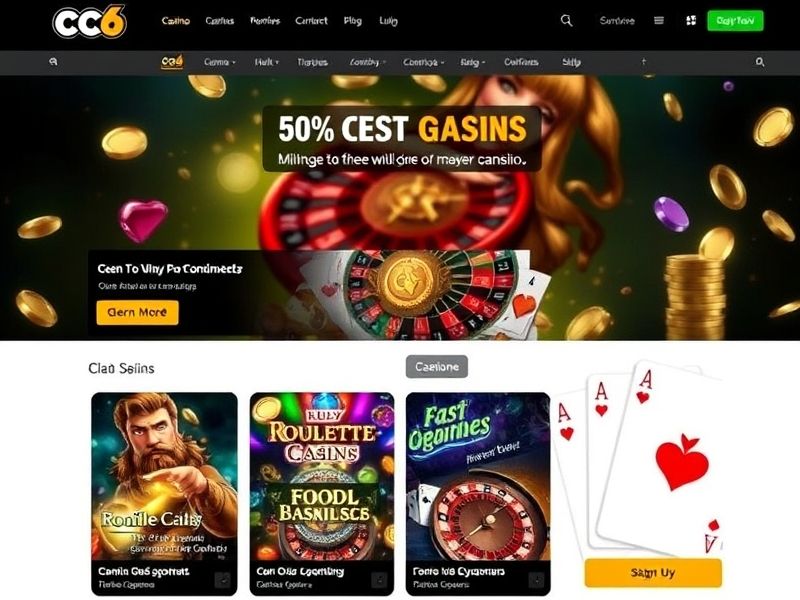 Discover the ultimate gaming experience at cc6 online casino.com. Play online slots, live blackjack, and more. Enjoy exclusive bonuses and seamless mobile access for real money gambling.